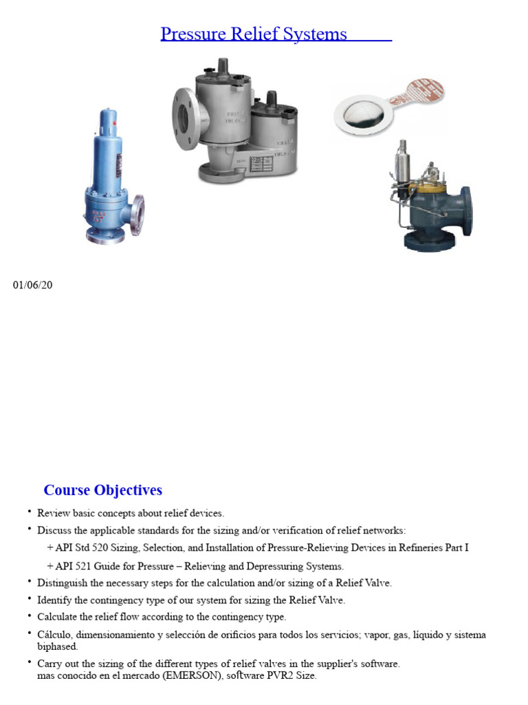 Pressure Relief Systems Overview and Sizing | PDF | Valve | Pressure