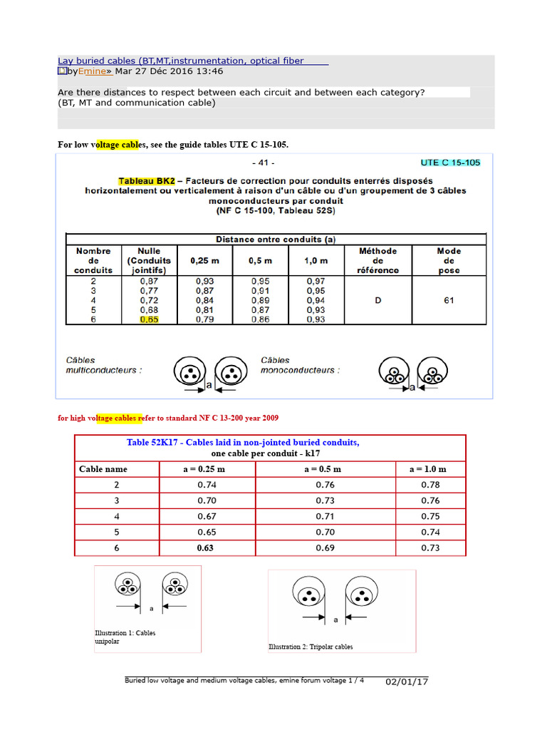 Buried Cable Installation Guidelines | PDF | Electrical Wiring ...