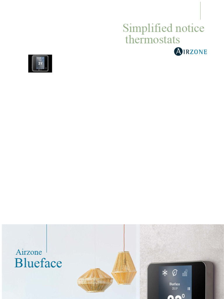 Simplified Notice for Airzone Thermostats PDF Thermostat Air — free download