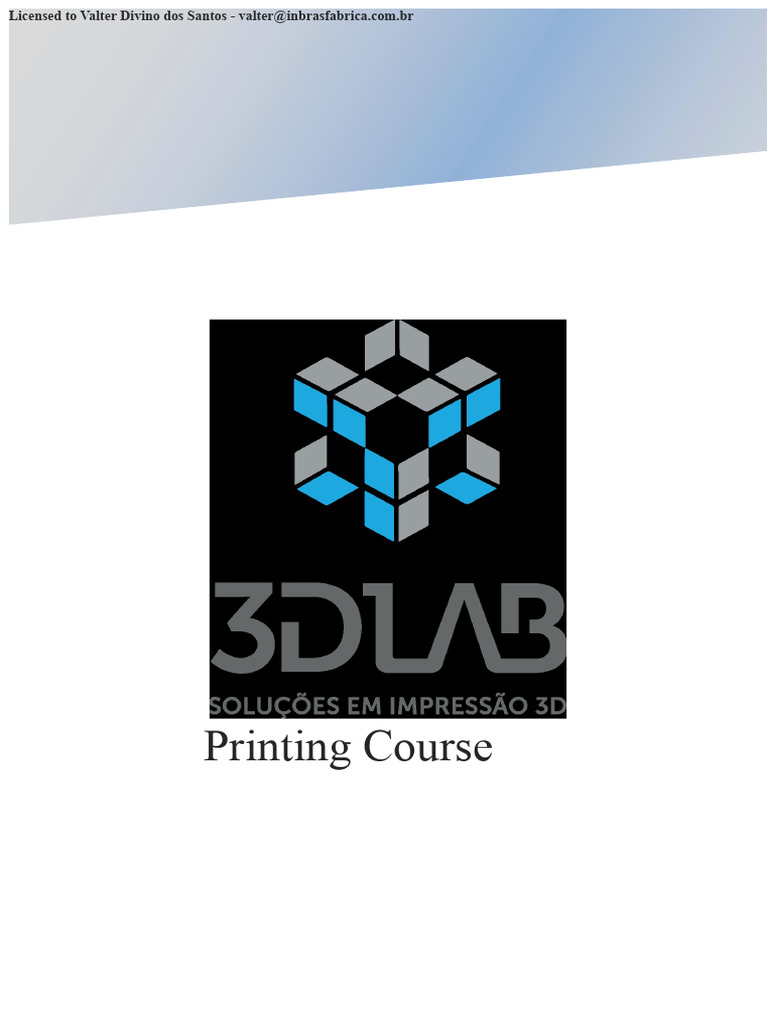 3DLab Printing Course Handbook | PDF | 3 D Printing | Industrial Processes