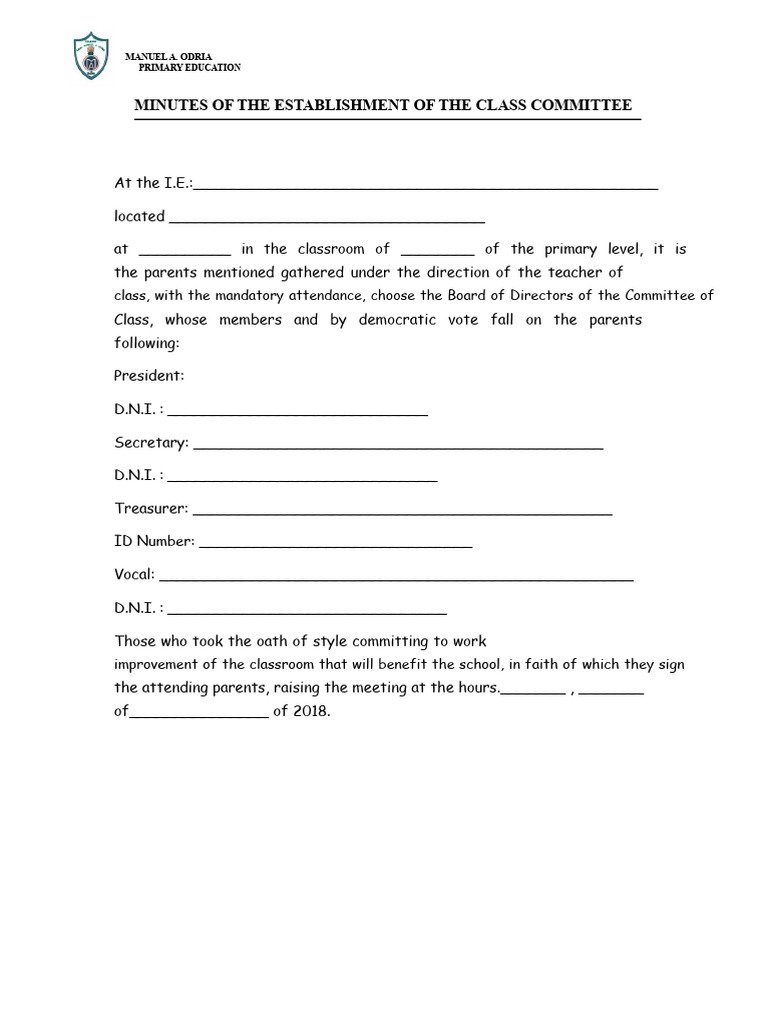 Class Committee Meeting Minutes 2018 | PDF | Chess Openings | Chess Theory