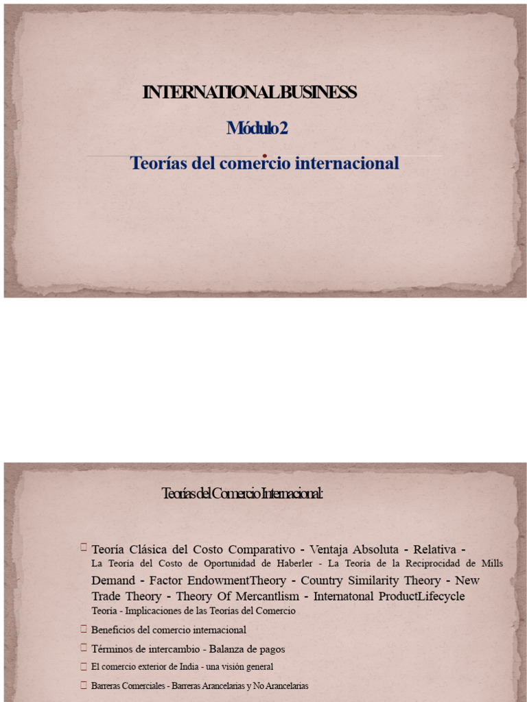 Teorías del comercio | PDF | El comercio internacional | Comercio
