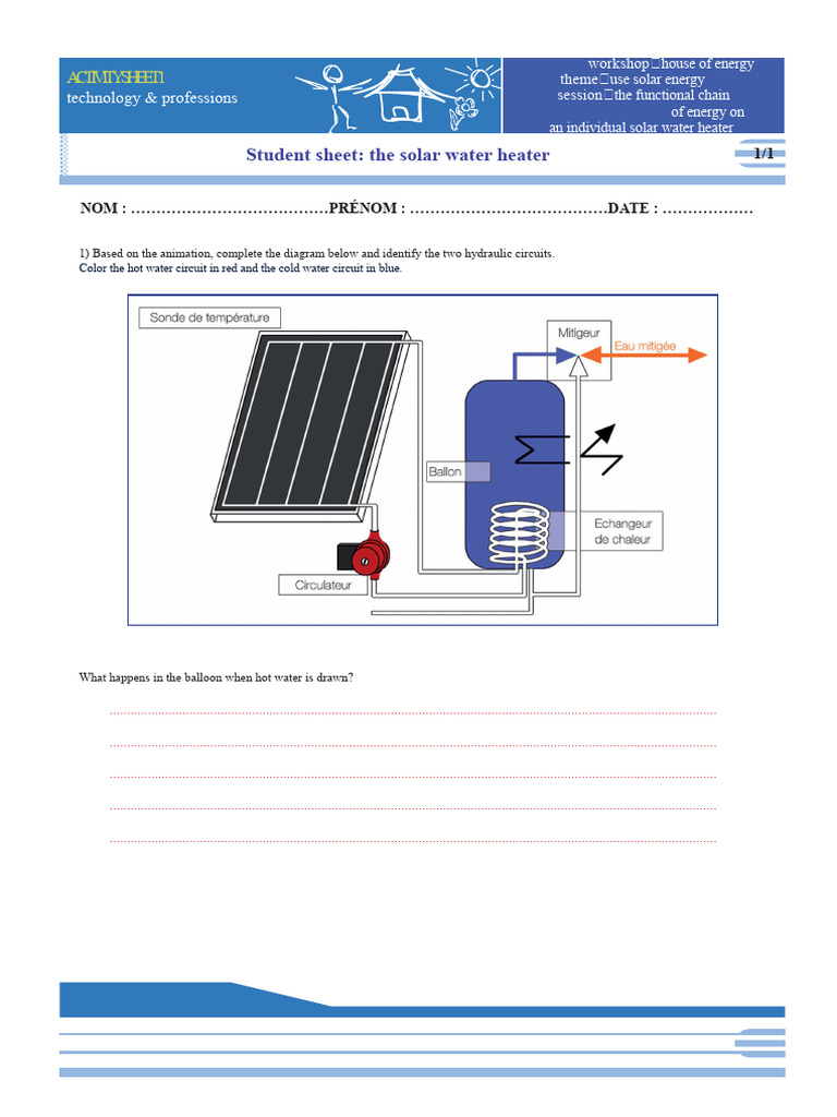 Solar Water Heater Workshop Activity | PDF