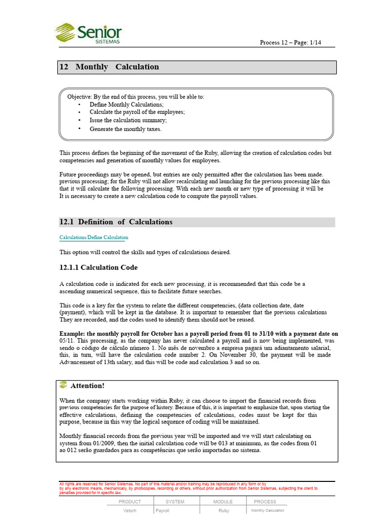 Monthly Payroll Calculation Guide | PDF | Payroll | Taxes