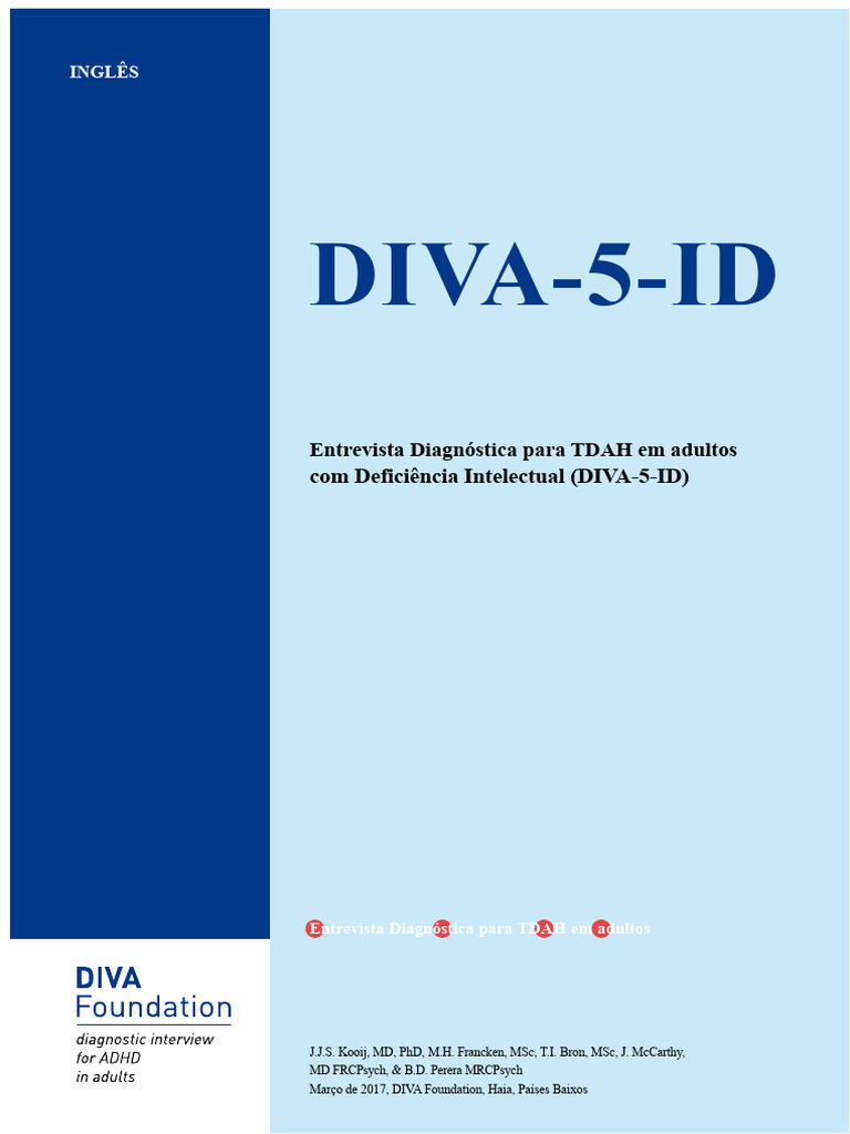 Entrevista DIVA-5-ID para TDAH em Adultos | PDF | Transtorno de déficit ...