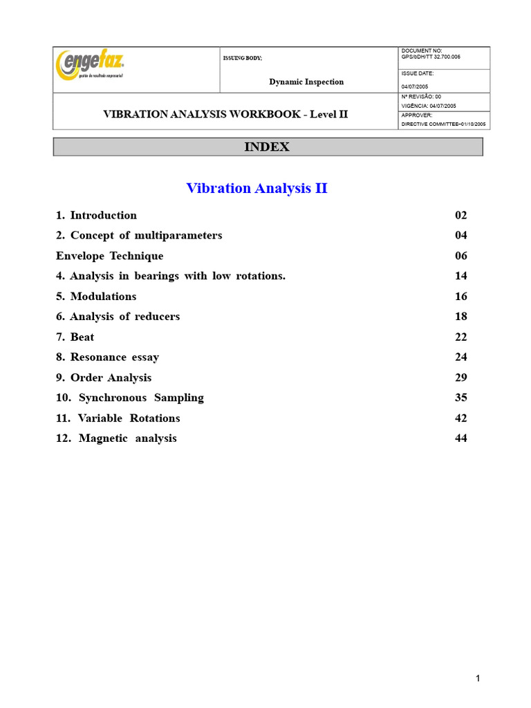 Vibration Analysis Workbook Level II | PDF | Spectral Density | Frequency