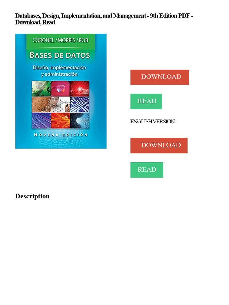 Databases: Design & Management Guide | PDF | Databases | Computing