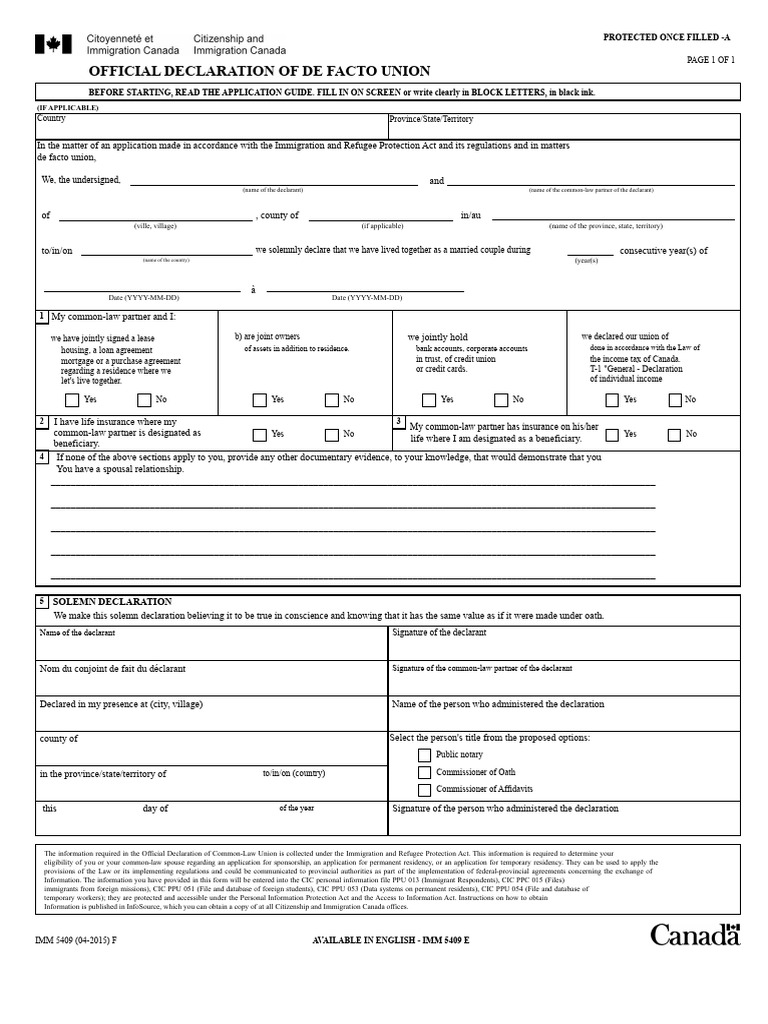 Official Declaration of Common Law Partnership | PDF | Affidavit | Credit
