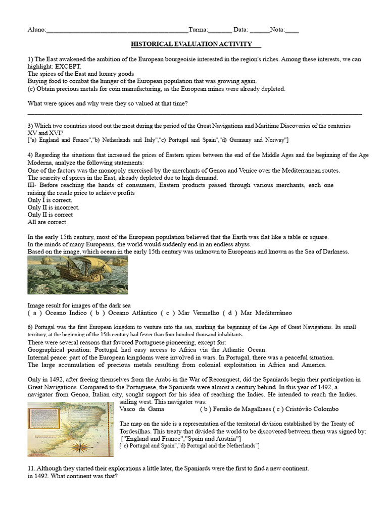 Historical Evaluation: Age of Exploration | PDF | Age Of Discovery ...