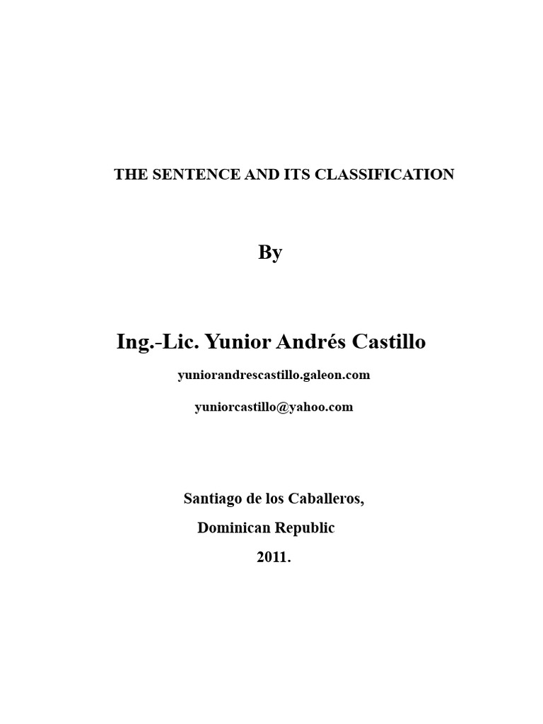 Understanding Sentence Classifications | PDF | Judgment (Law ...