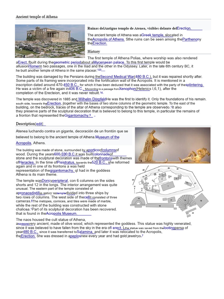 Ancient Temple of Athena Overview | PDF | Athena | Column