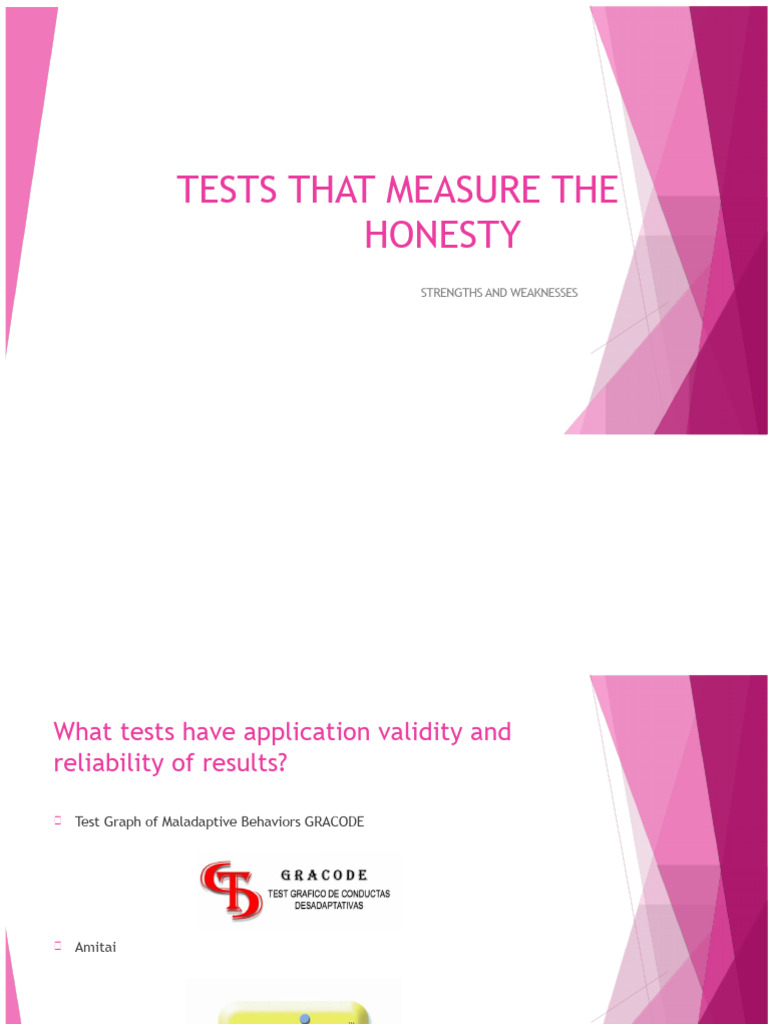 Tests That Measure Honesty | PDF | Graphology | Psychology