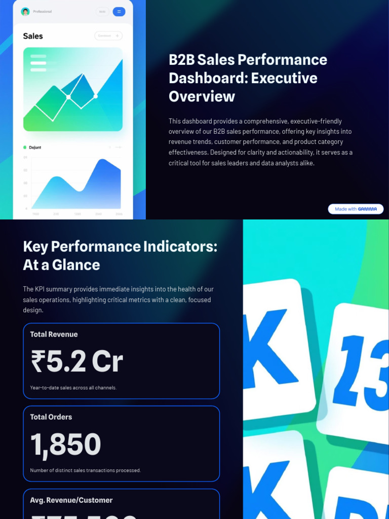 B2B Sales Performance Dashboard Executive Overview | PDF | Economies ...