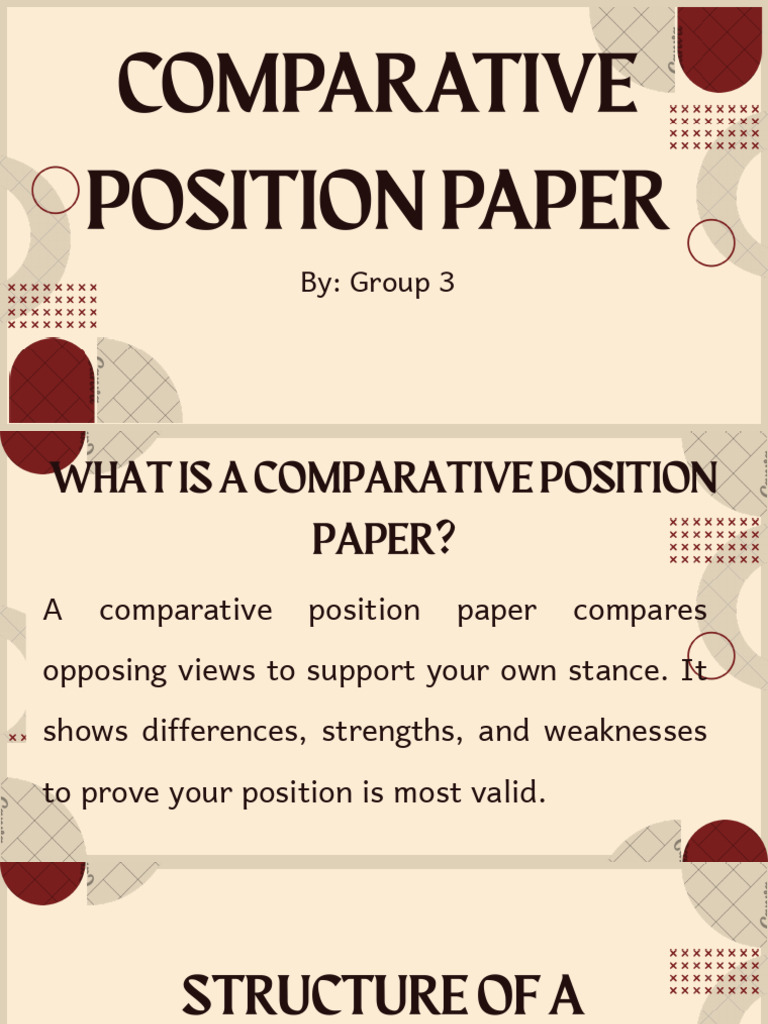 Comparative Position Paper Guide | PDF | Educational Technology | Learning