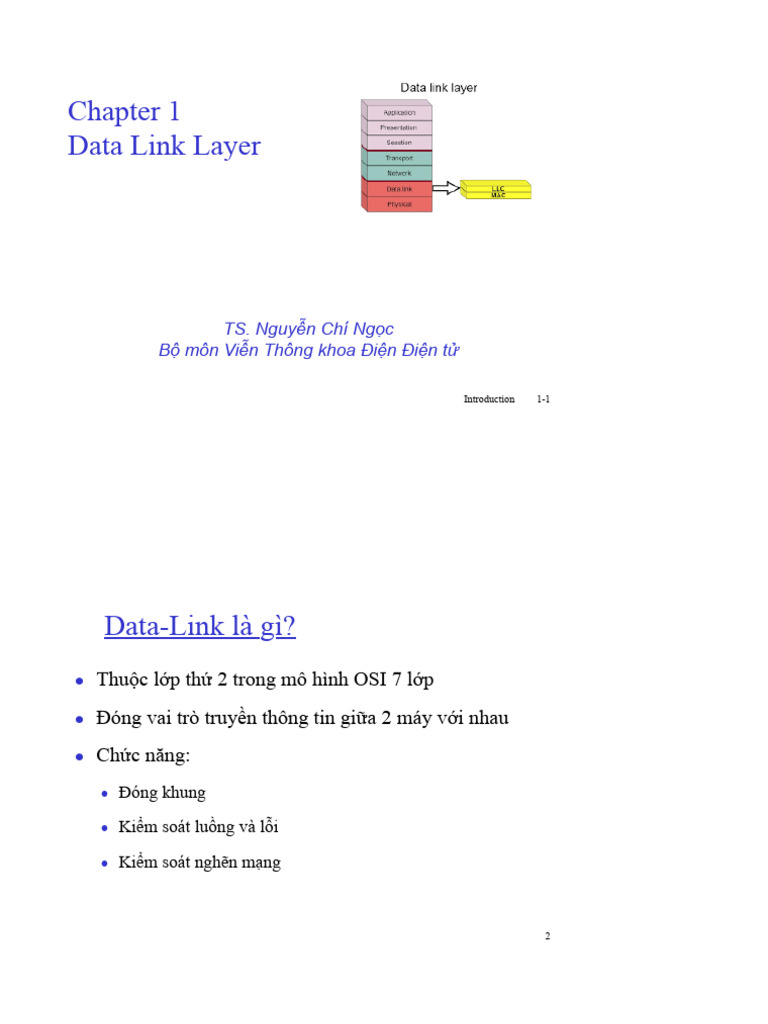 Chapter1 - Data Link Layer | PDF