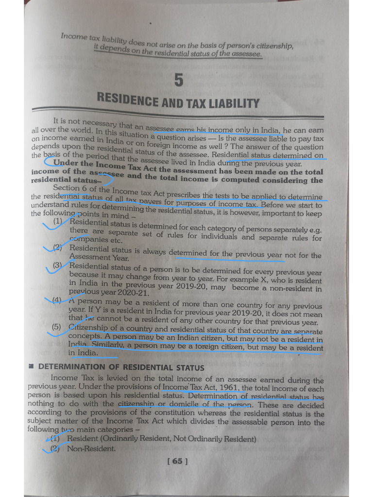 Residential Status | PDF