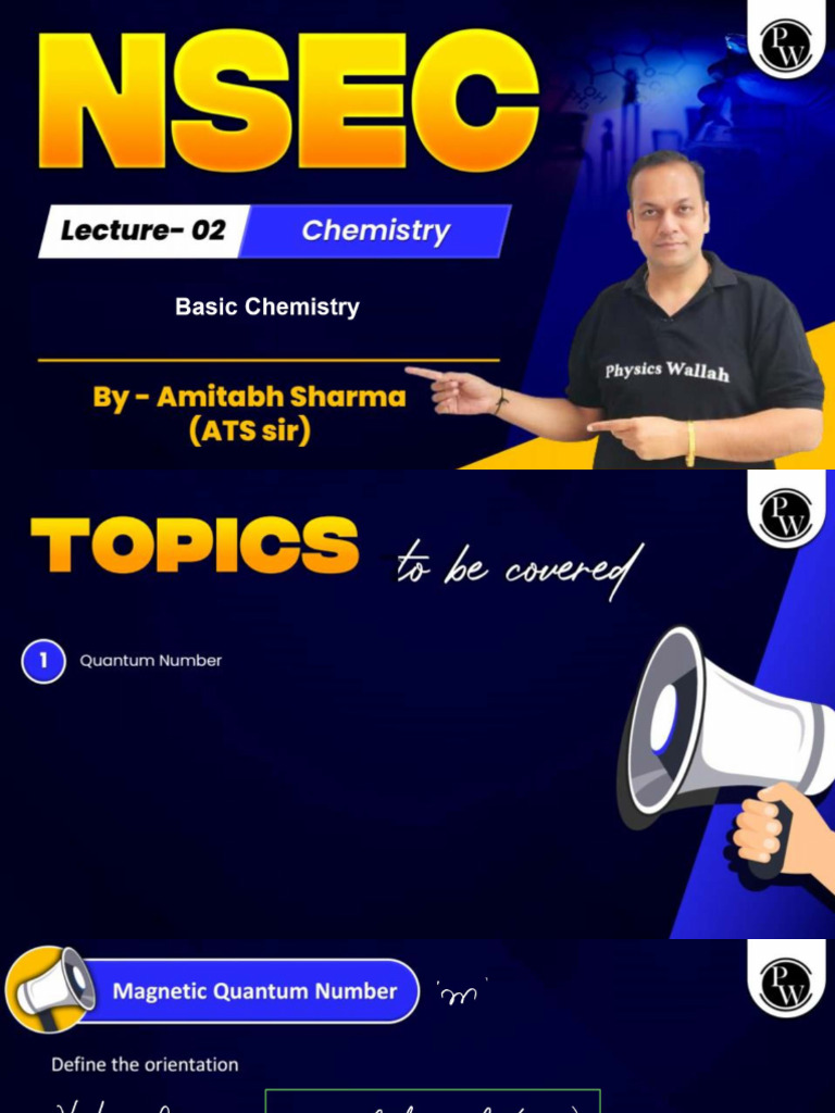 Basic Chemistry 02 _ Class Notes __ NSEC 2024 | PDF