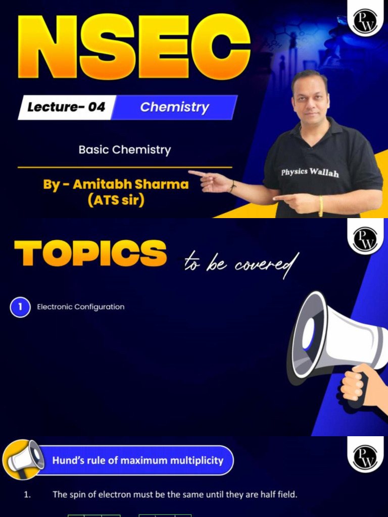 Basic Chemistry 04 _ Class Notes __ NSEC 2024 | PDF
