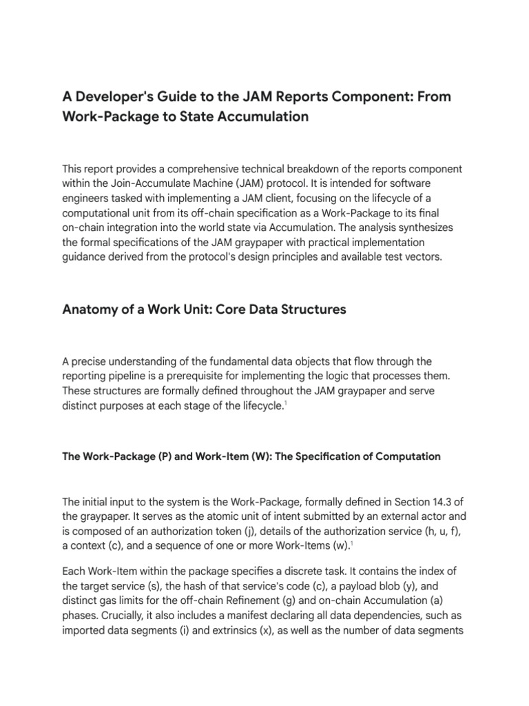 JAM Reports Component Developer Guide | PDF | Specification (Technical ...