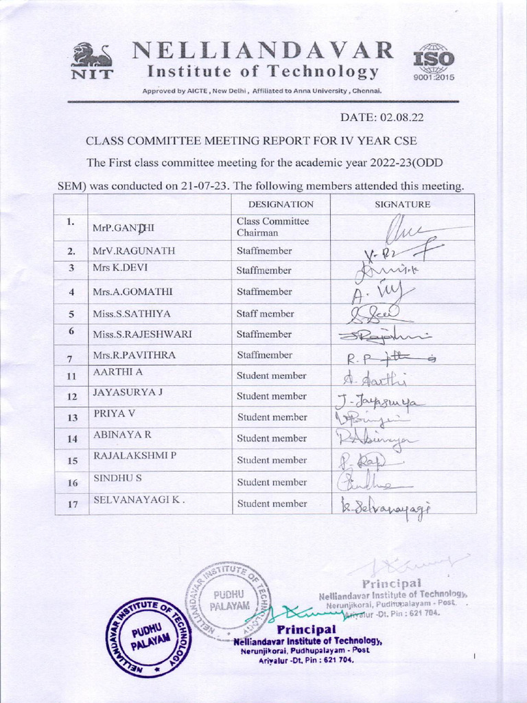 9. Class Committee | PDF