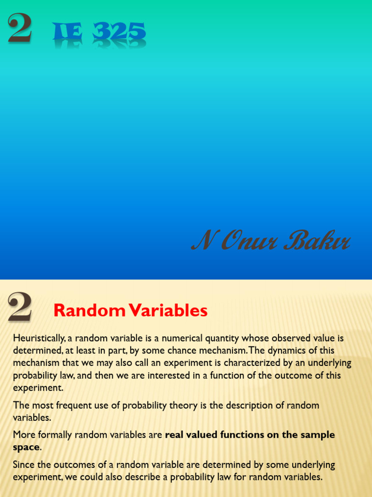 Understanding Random Variables and Distributions | PDF | Probability ...