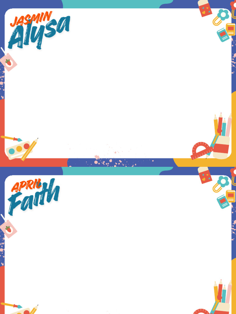 Colorful Cute Playful Blank Document Border | PDF