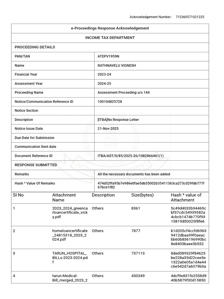 Acknowledgement_712360571021225 | PDF | Computer Data | Computing