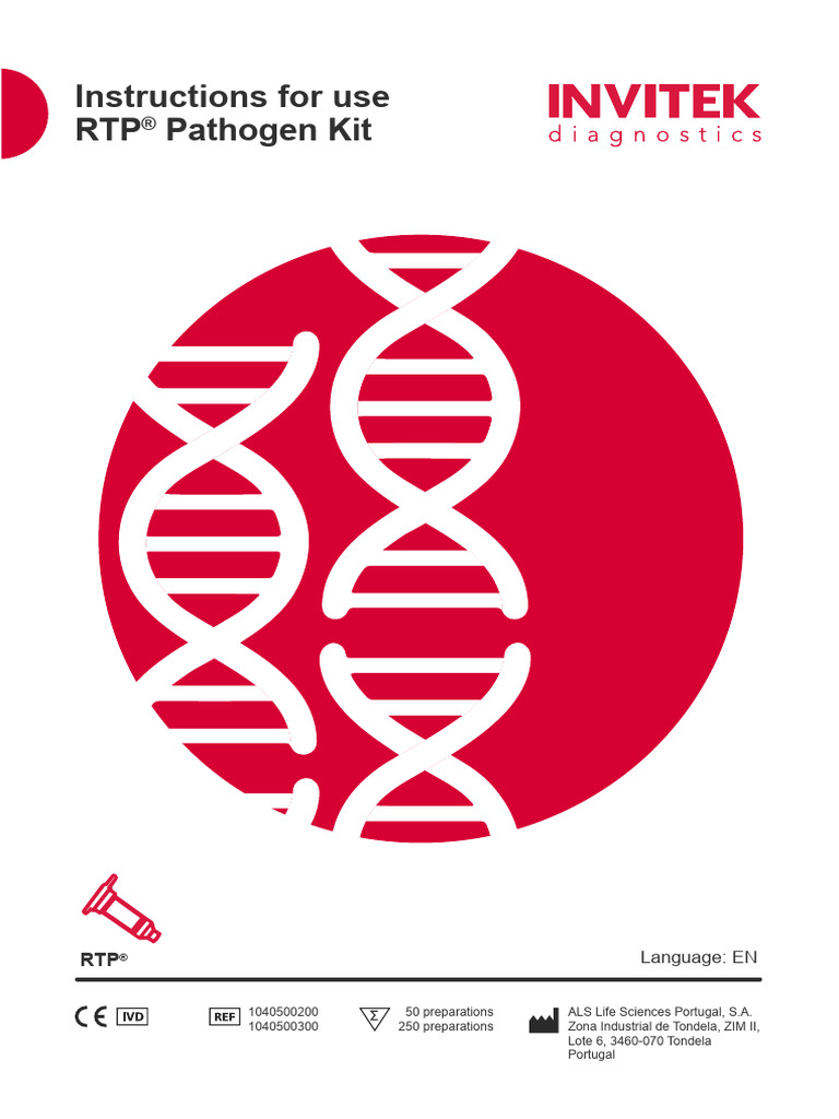 RTP® Pathogen Kit Instructions for Use | PDF | Blood Plasma | Lysis