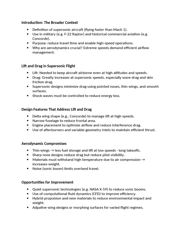 Aerodynamics of Supersonic Aircraft | PDF