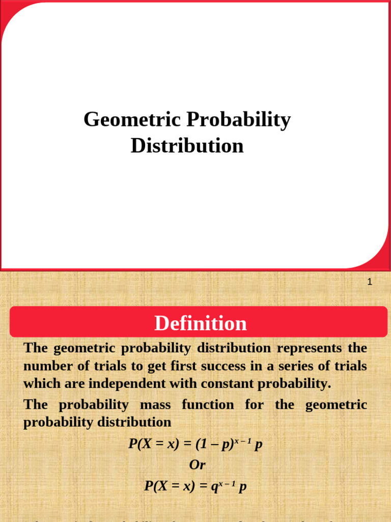 Geometric Probability Distribution Explained | PDF | Probability ...