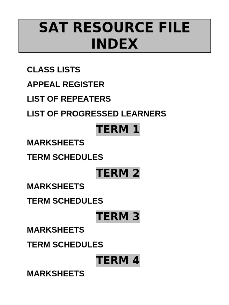 Sat Resource File & Dividers 2025 | PDF
