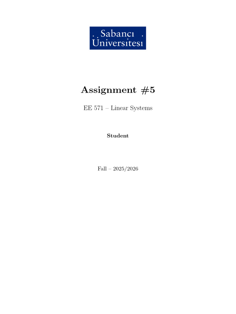 EE 672 Assignment 5 | PDF