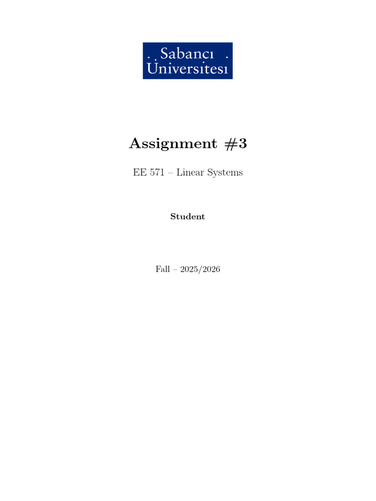EE 672 Assignment 3 | PDF