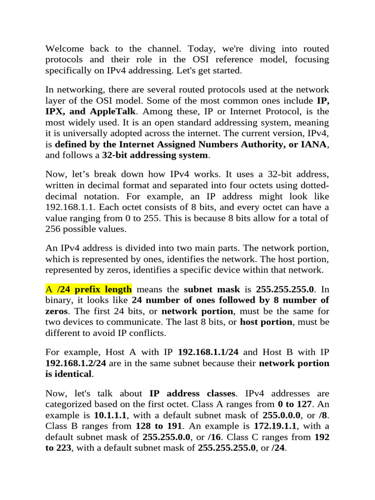 Understanding IPv4 Addressing and Subnetting | PDF | Ip Address ...