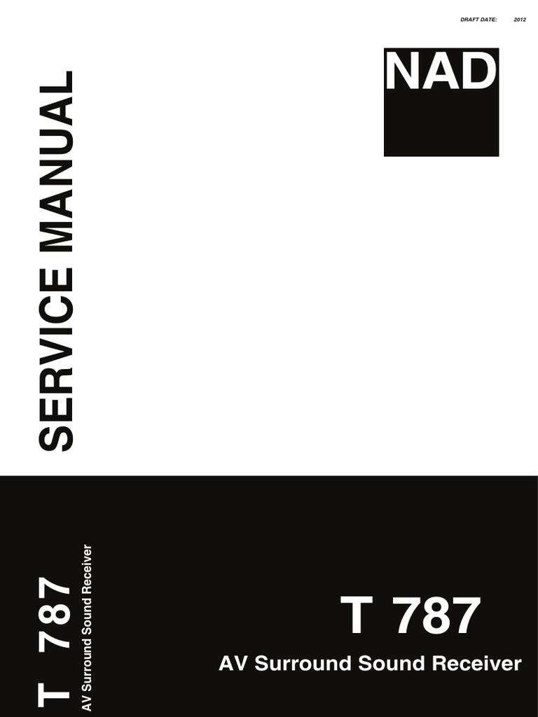NAD T 787 AV Receiver Service Manual | PDF | Decibel | Signal To Noise ...