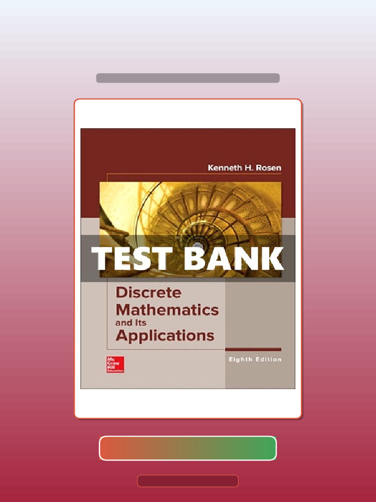 Discrete Mathematics and Its Applications 8 Ed Rosen eBook and TestBank ...
