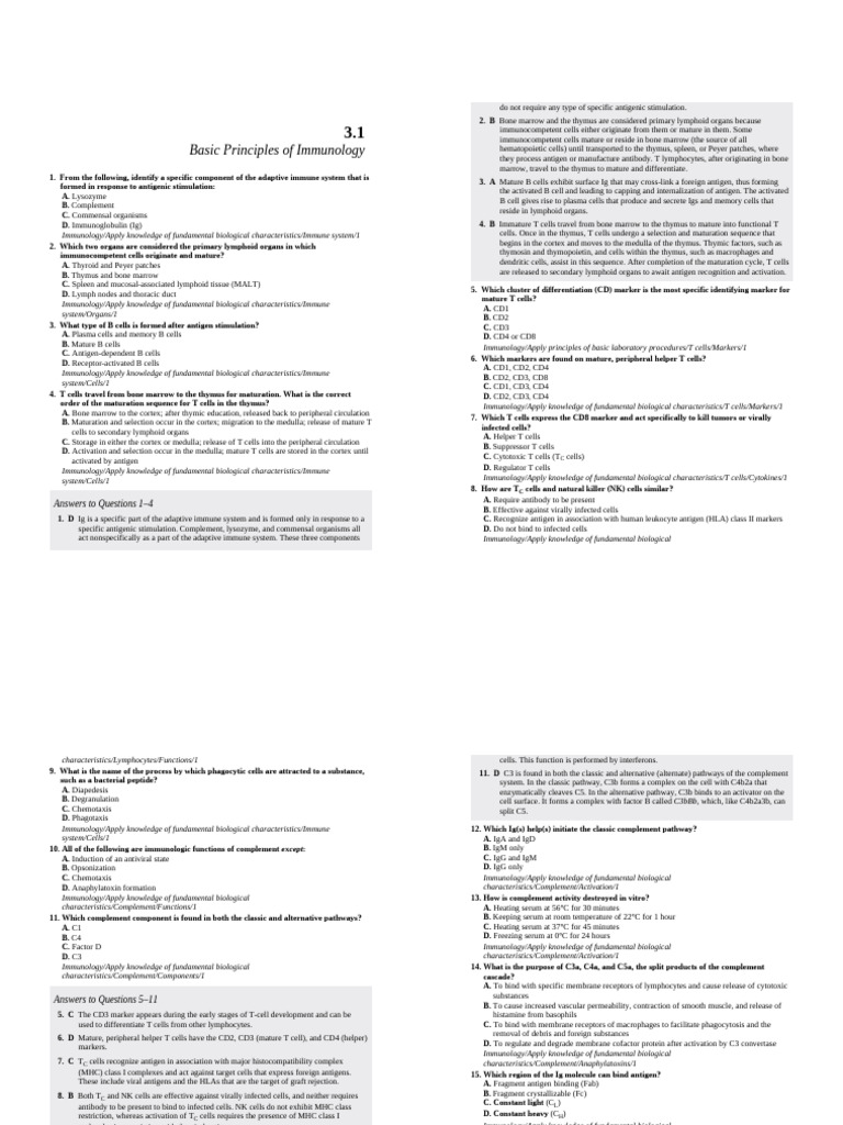 Harr-5th Pracs Test | PDF | T Cell | Antibody
