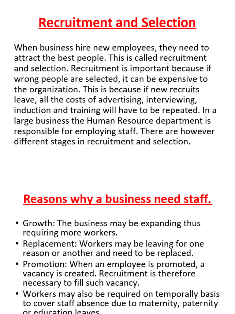 Recruitment and Selection Process Guide | PDF | Employment | Recruitment