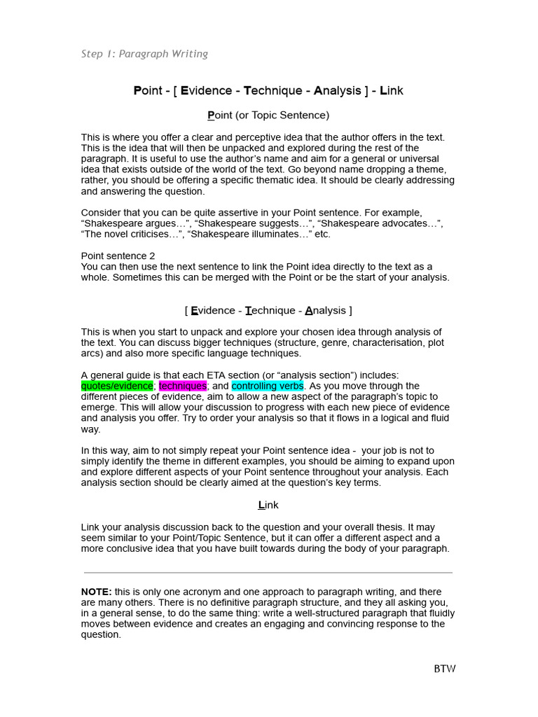 Effective Essay Paragraph Structure | PDF | Macbeth