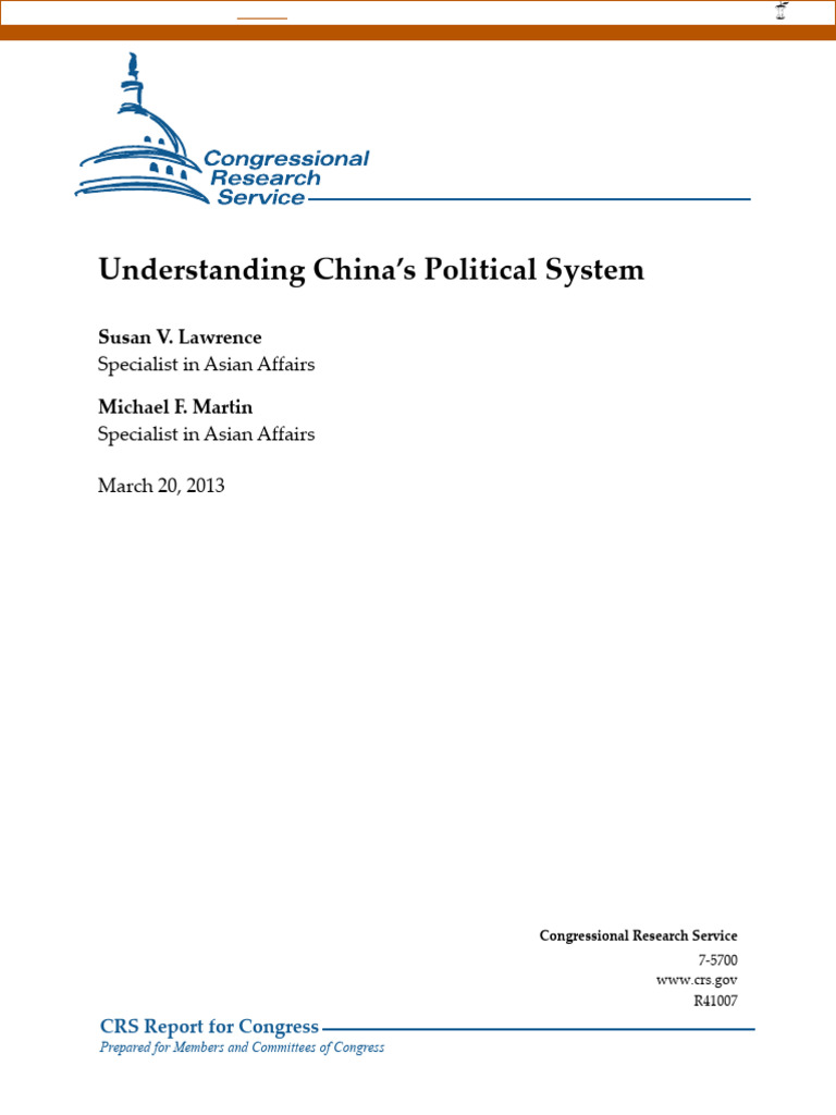 Overview of China's Political System | PDF | Government Of China | China