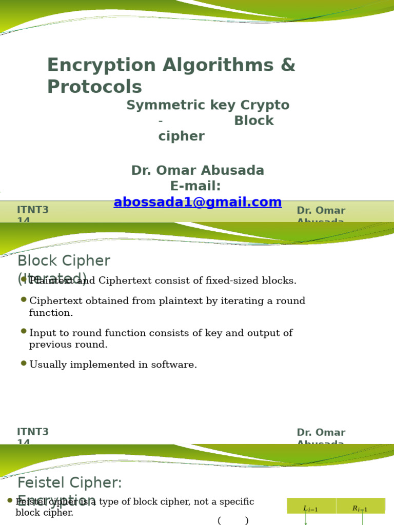 5th 01 Lecturer ITCYS354 | PDF | Encryption | Cryptography