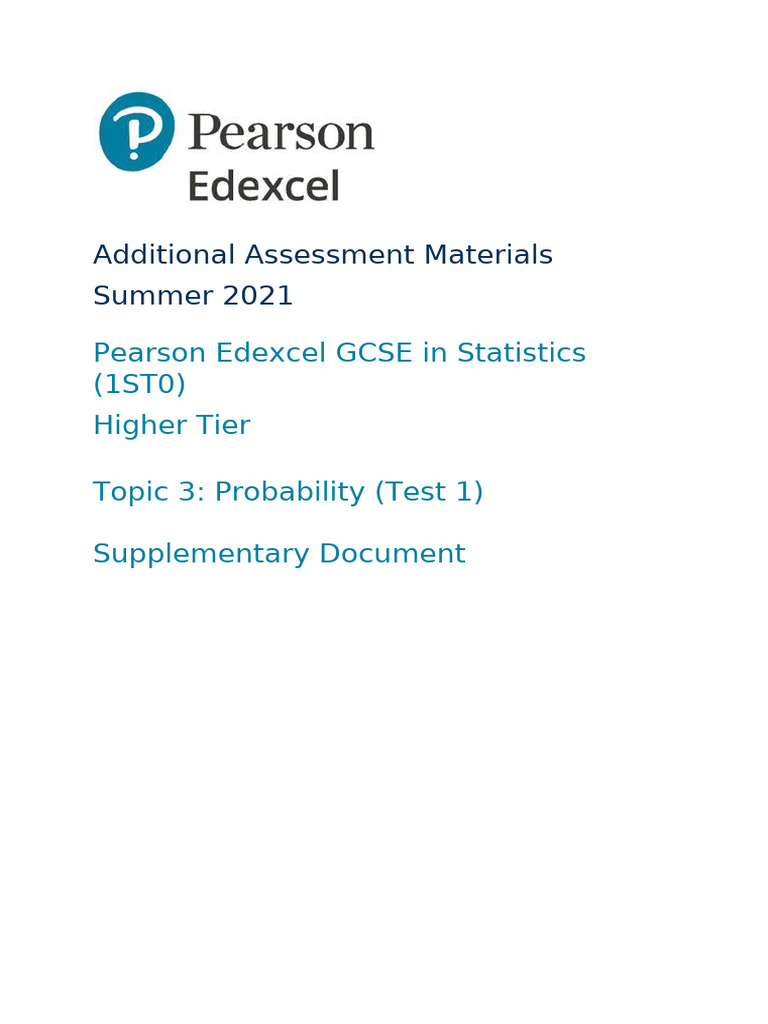 GCSE Statistics Probability Assessment 2021 | PDF | Skewness | Normal ...