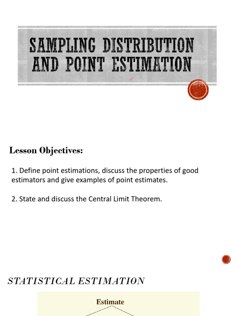 Statistical Estimation and Confidence Intervals | PDF | Estimator ...