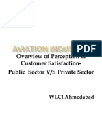 Overview of Perception & Customer Satisfaction-Public Sector V/S Private Sector