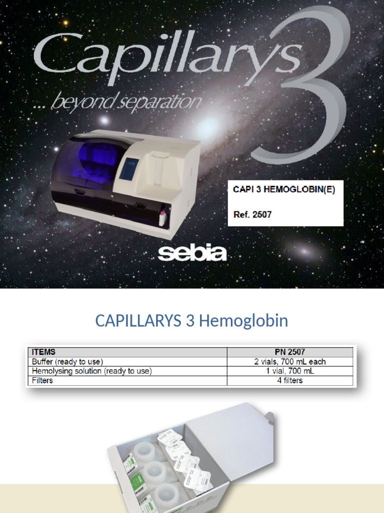 Hemoglobin Analysis on CAPILLARYS 3 | PDF | Body Fluids | Tissue (Biology)
