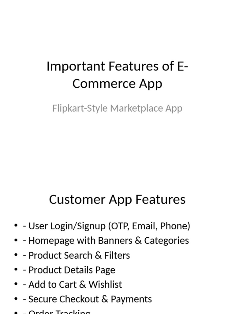 Ecommerce_App_Features | PDF