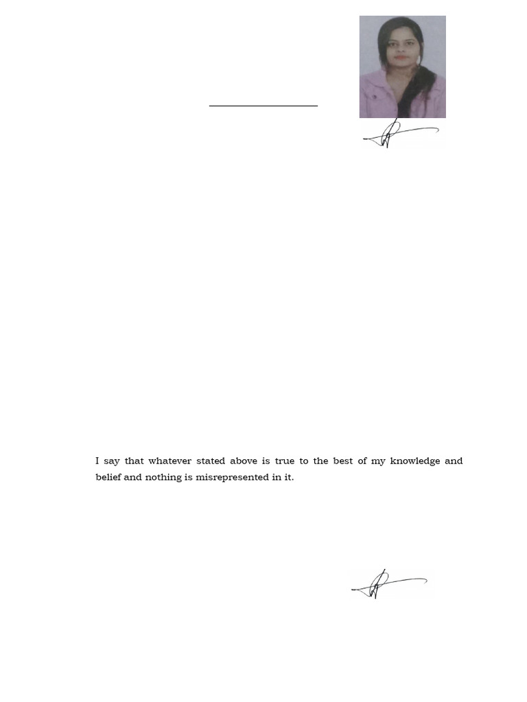 Self Declaration for Residential Certificate | PDF