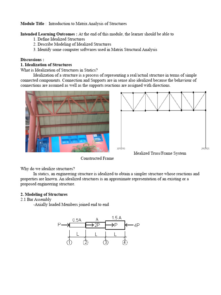 Matrix Analysis of Structures Overview | PDF