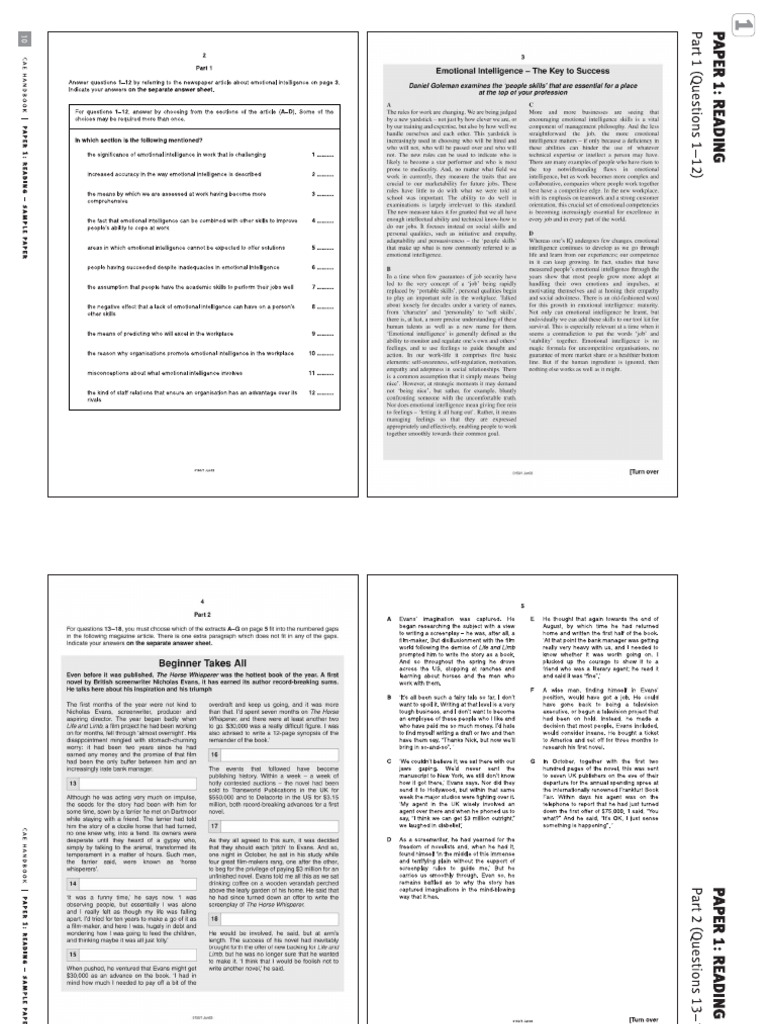 Cae 3 Reading | PDF