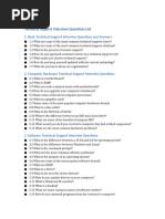 Common IT Support Interview Q&A | PDF | Computer Hardware | Bios